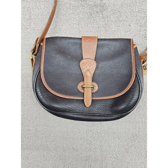 Dooney & Bourke Vintage All Weather Leather Crossbody Black Brown Made in USA - Picture 5 of 8